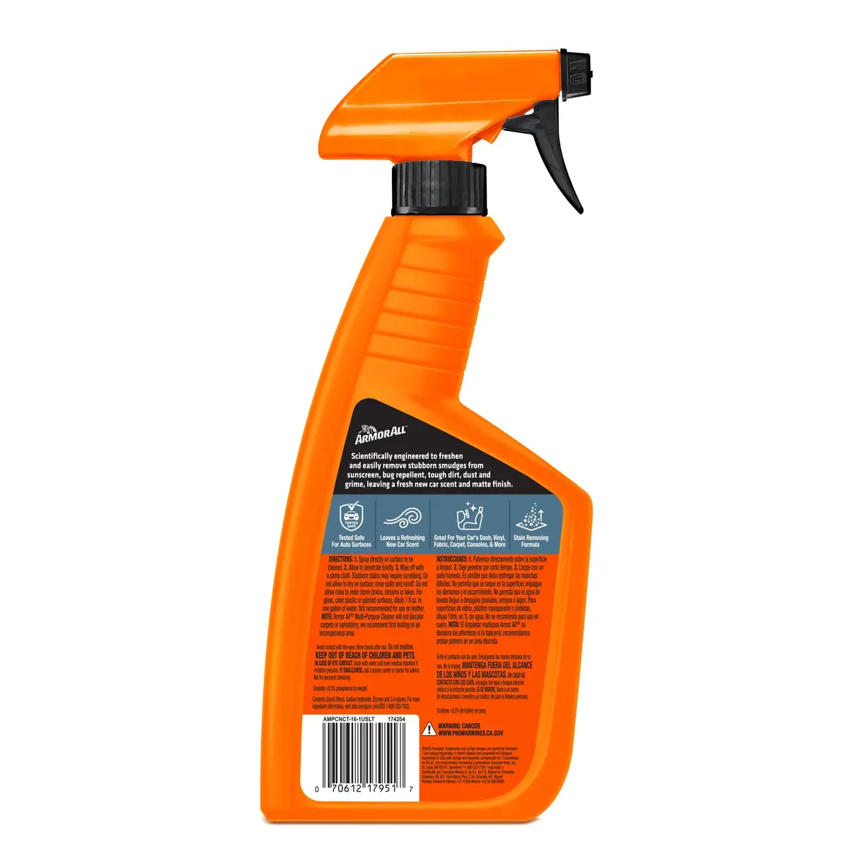 Armor All Multi-Purpose Car Cleaner Spray, 16 Fl Oz | New Car Scent, Interior Safe - view 7