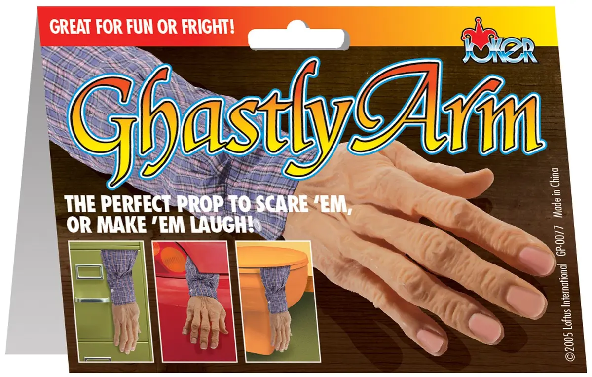 Empire Magic Joker Ghastly Severed Arm With Sleeve Halloween Decoration Prop, Beige (15.3cm L x 32.7cm H x 4.5cm W) - view 2