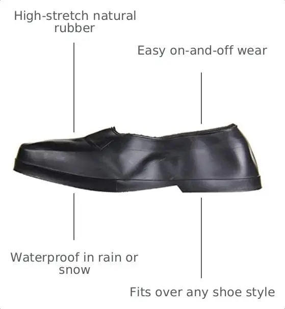 TINGLEY Dress Rubber Overshoes Medium Black Waterproof Shoe Cover - view 4