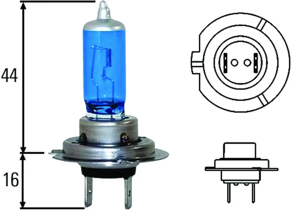 Hella Optilux XB Series H7 Xenon White Halogen Bulbs 12V 100W (2-Pack) - view 4