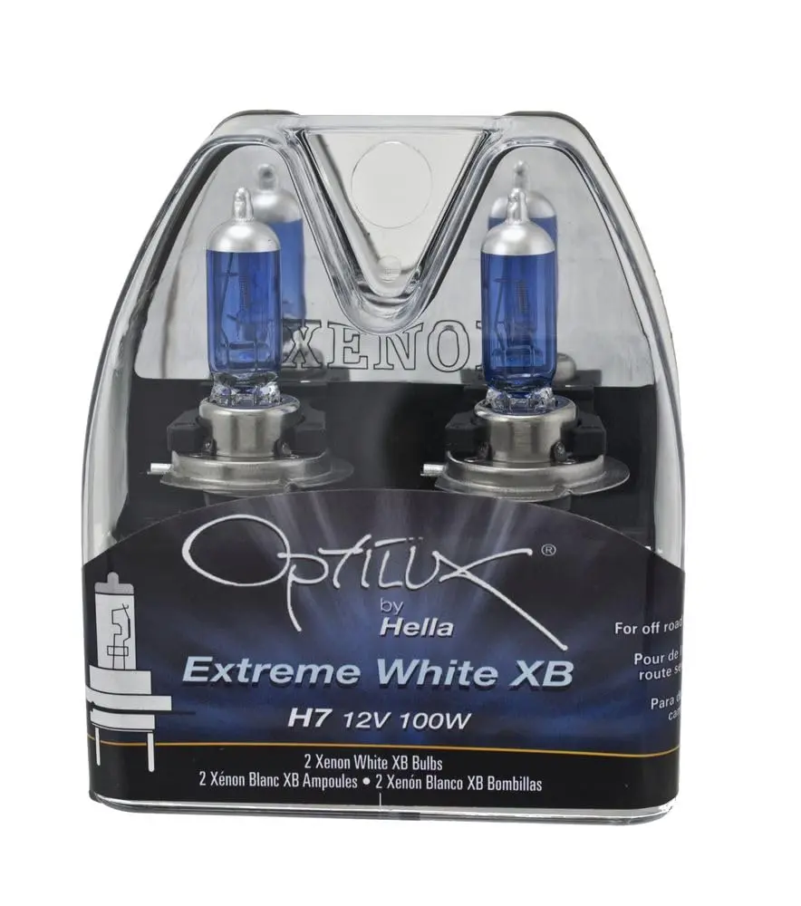 Hella Optilux XB Series H7 Xenon White Halogen Bulbs 12V 100W (2-Pack) - view 3