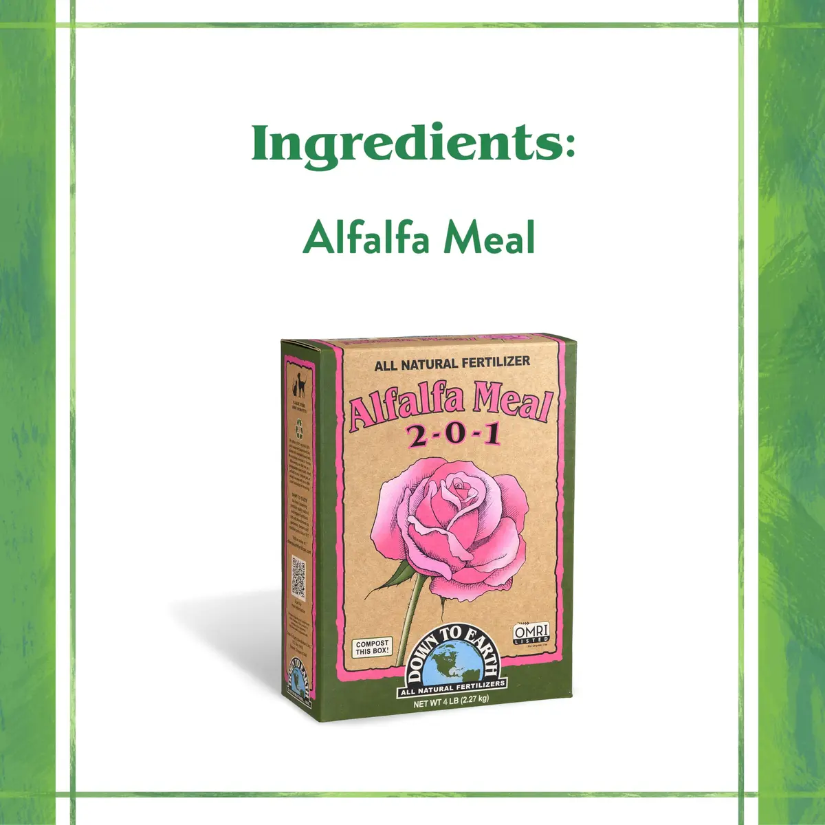 Down To Earth All Natural Fertilizers Organic Alfalfa Meal 4 lb | Organic Soil Conditioner & Plant Growth Support - view 4
