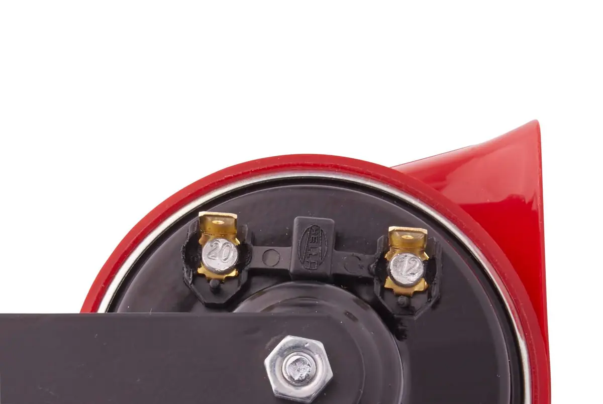 Hella Twin Trumpet Horn Kit 12V | High/Low Tone 110dB, Red - view 2