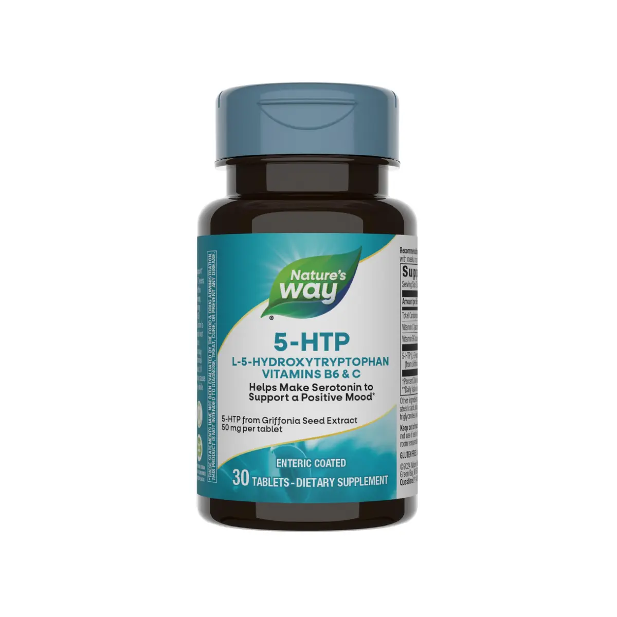 Nature's Way 5-HTP, L-5-Hydroxytryptophan, 30 Tablets | Supports Serotonin & Mood - main product image