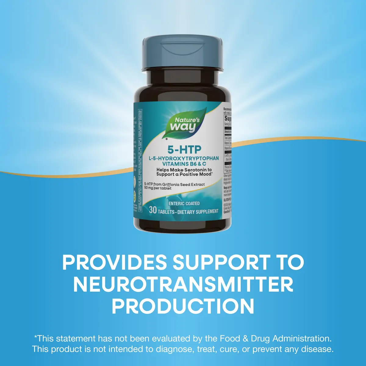 Nature's Way 5-HTP, L-5-Hydroxytryptophan, 30 Tablets | Supports Serotonin & Mood - view 5