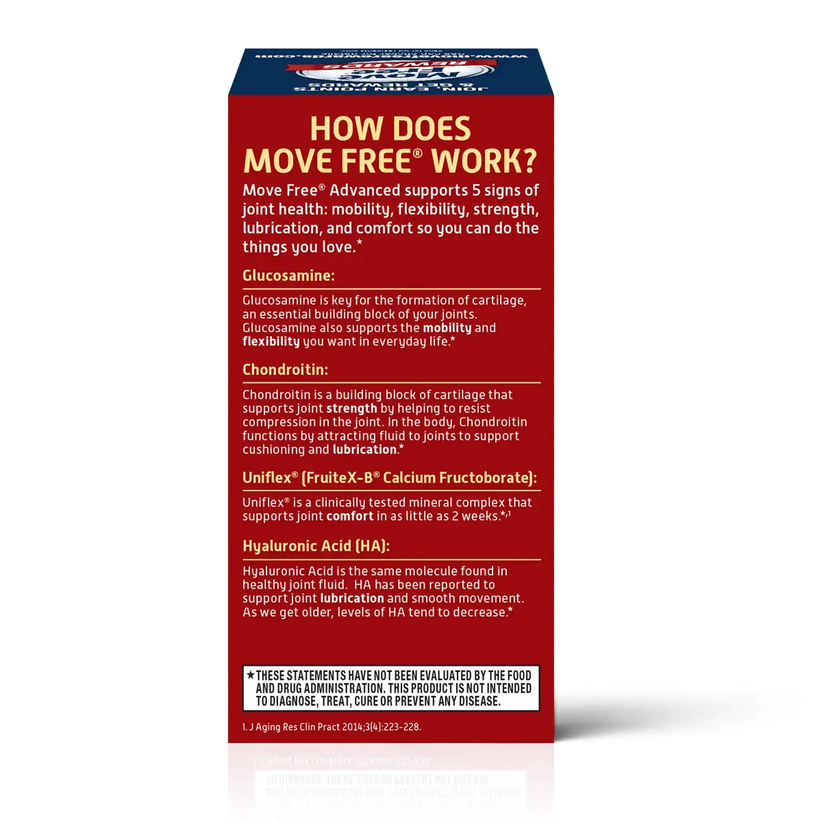 Move Free Triple Strength Glucosamine Chondroitin Hyaluronic Acid Joint Supplement 80 Count | Supports 5 Signs of Joint Health - view 2