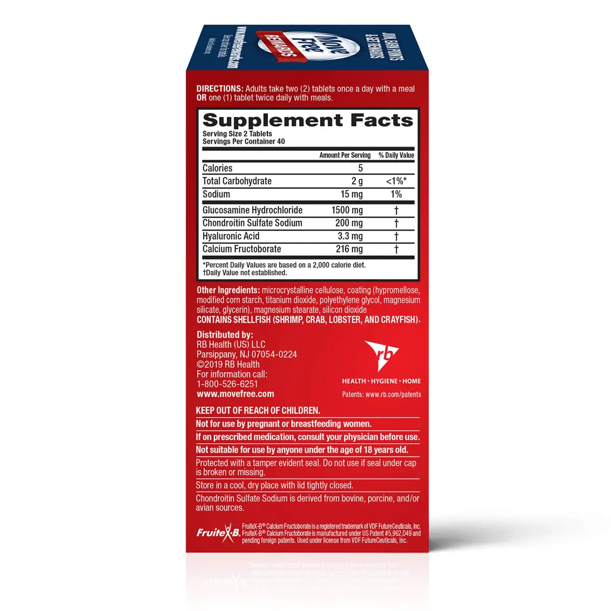 Move Free Triple Strength Glucosamine Chondroitin Hyaluronic Acid Joint Supplement 80 Count | Supports 5 Signs of Joint Health - view 4