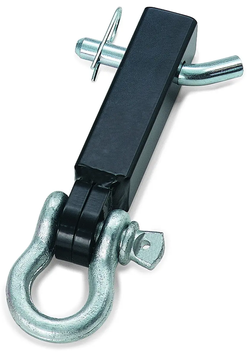 WARN Steel Receiver Shackle Bracket D-Ring Mount Black | Vehicle Recovery Accessory - main product image