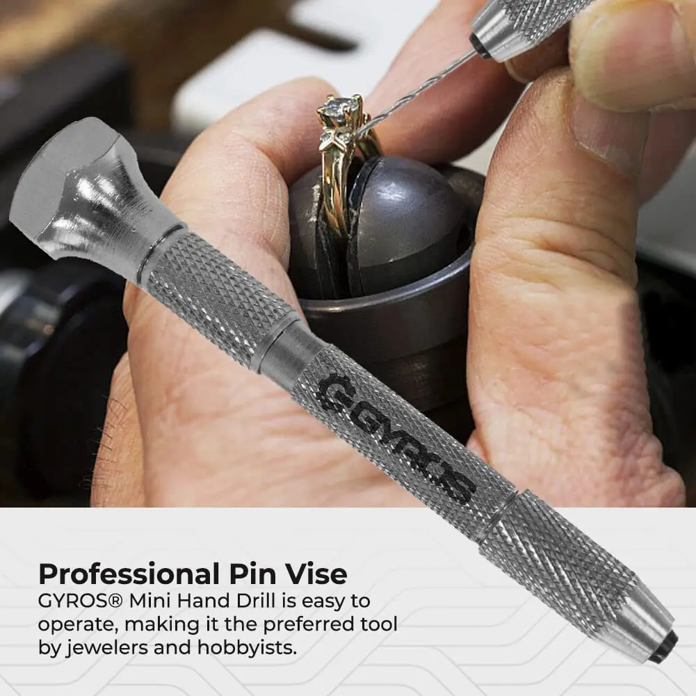 Gyros Swivel Head Pin Vise Hand Drill 0"-1/8" | Precision Jewelry & Hobby Tool - view 6