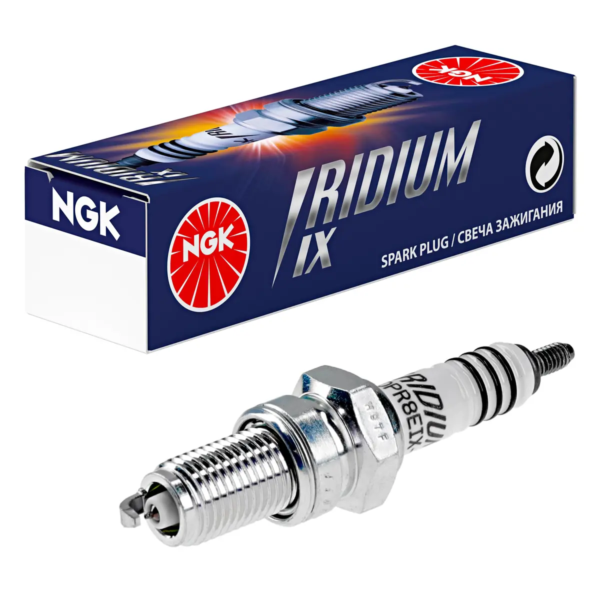 NGK DPR8EIX-9 Iridium IX Spark Plug 12mm (0.47 in) | Extreme Ignitability for Performance Engines - main product image