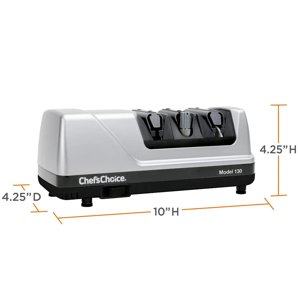 Chef's Choice Knife Sharpener 3-Stage Silver | Diamond Abrasives & Precision Guides - view 7