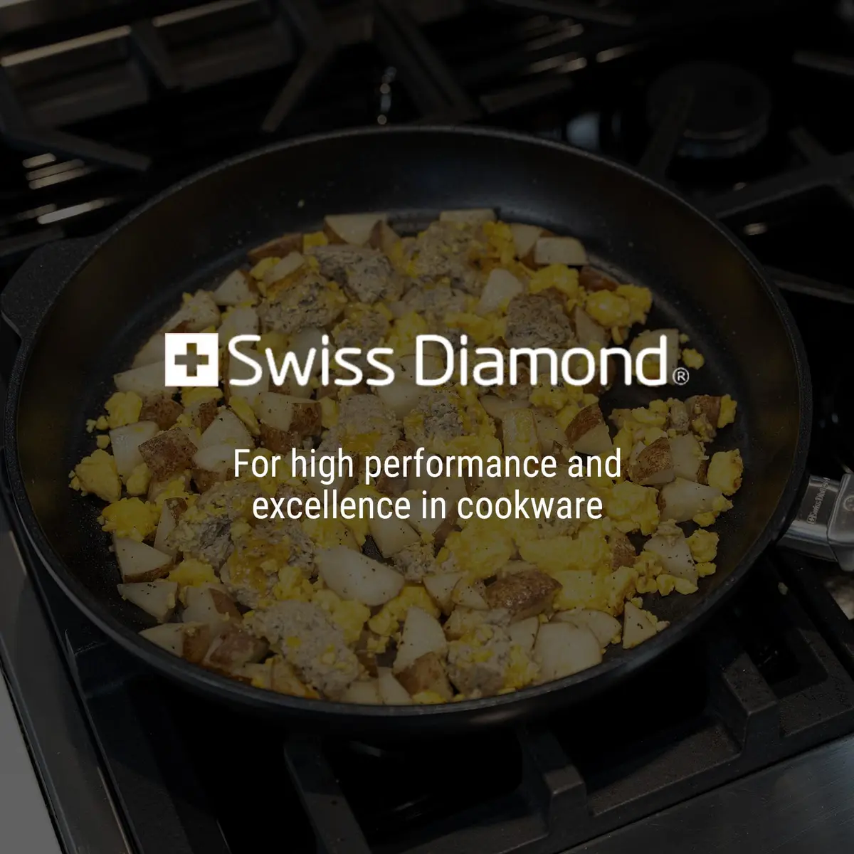 Swiss Diamond 12.5 Inch Saute_Fry_Pan Grey | Diamond Reinforced Nonstick Aluminum Skillet - view 7