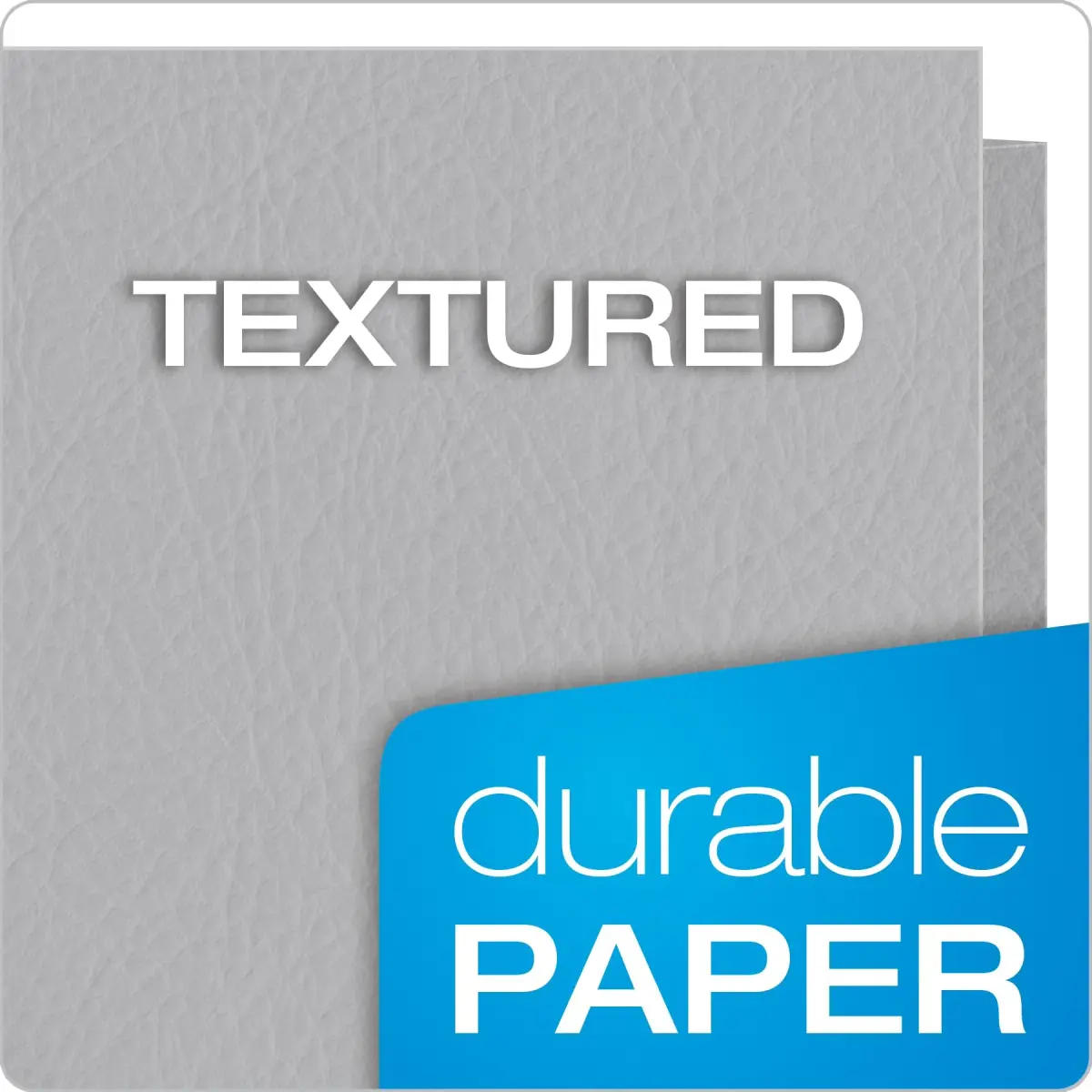 Oxford Twin-Pocket Folders, Letter Size, Gray, Box of 25 | Textured Paper, Holds 100 Sheets - view 5