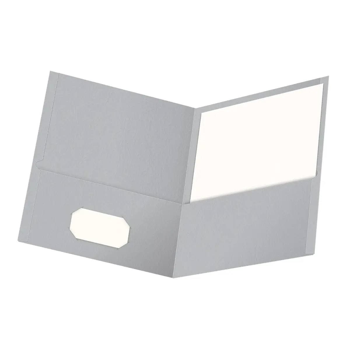Oxford Twin-Pocket Folders, Letter Size, Gray, Box of 25 | Textured Paper, Holds 100 Sheets - view 2