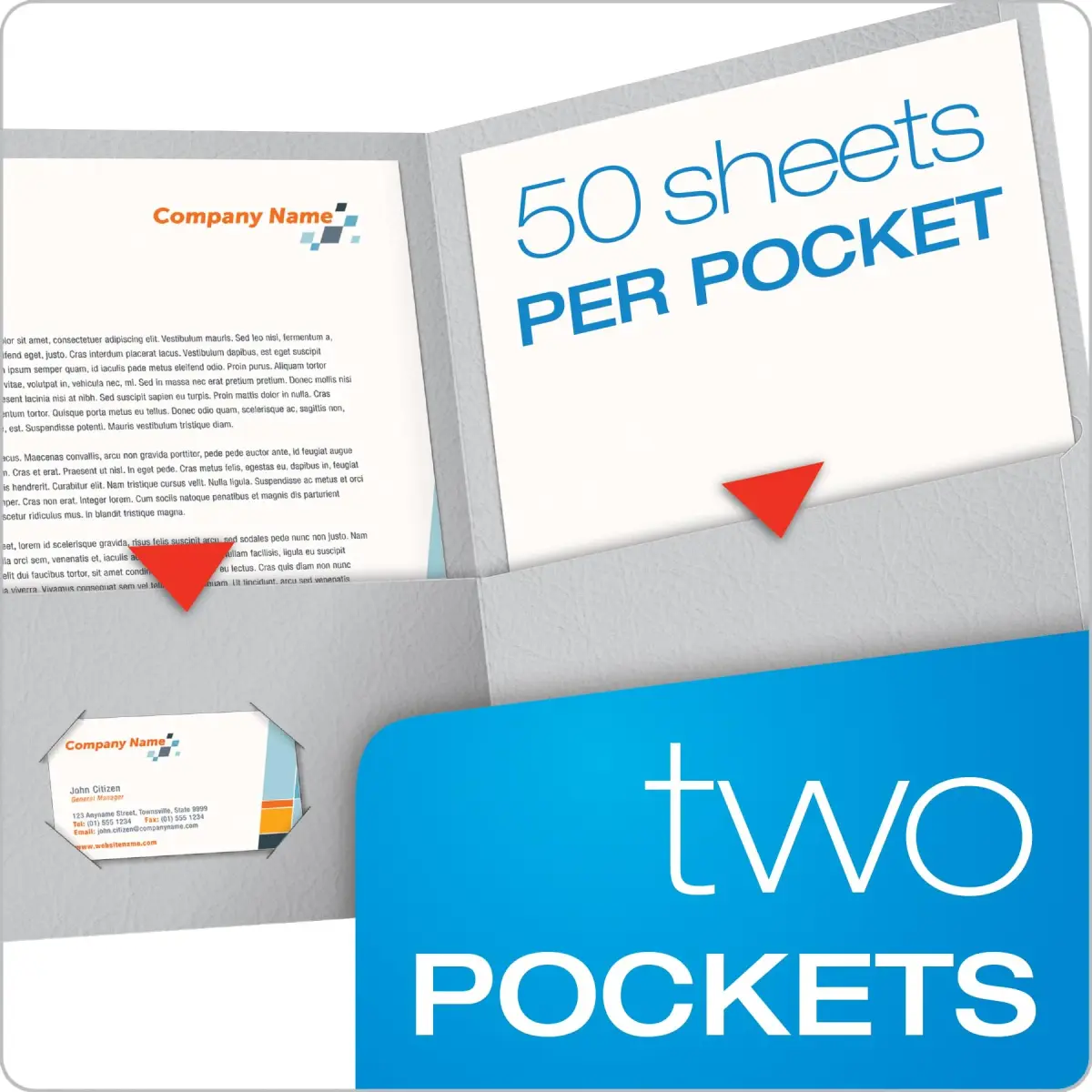Oxford Twin-Pocket Folders, Letter Size, Gray, Box of 25 | Textured Paper, Holds 100 Sheets - view 3