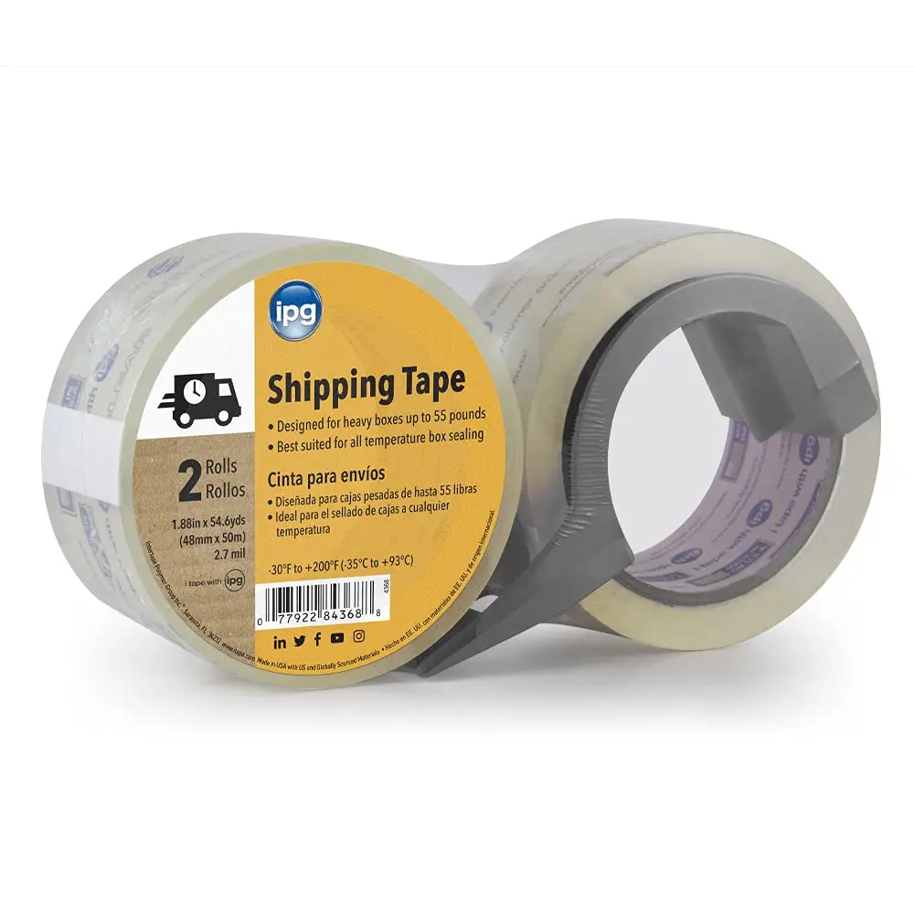 Intertape Polymer Group Clear Shipping Tape 1.88" x 54.6 yd | Heavy-Duty Box Sealing, All-Temperature Performance - main product image