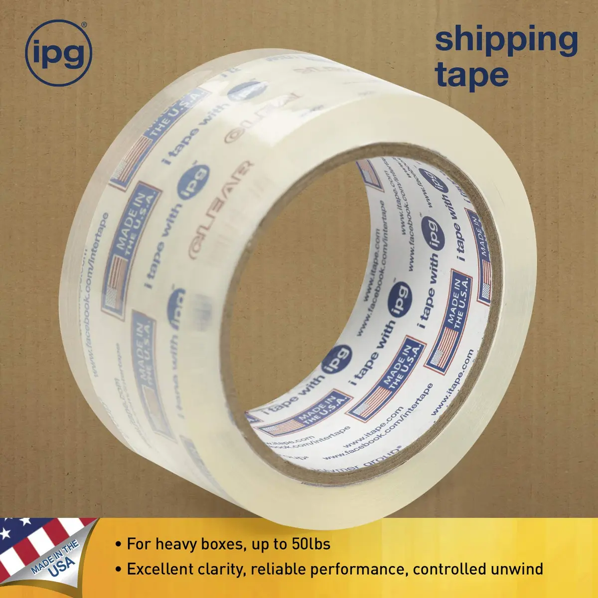 Intertape Polymer Group Clear Shipping Tape 1.88" x 54.6 yd | Heavy-Duty Box Sealing, All-Temperature Performance - view 2
