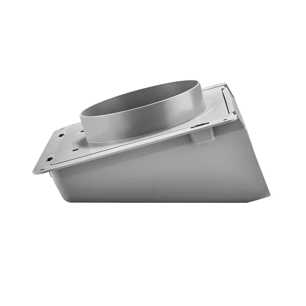Lambro 351G/351GR 6-Inch Plastic Wall Cap with Damper | Gray, Spring Controlled, USA-Sourced - view 3