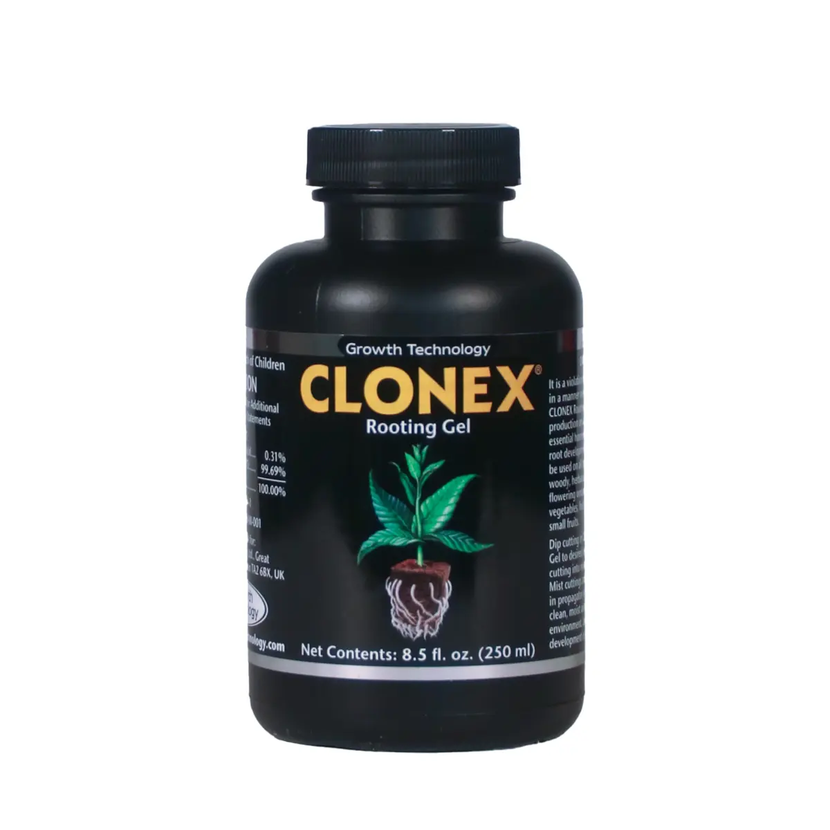 Clonex Rooting Gel 250ml (8.45 Fl Oz) | Promotes Root Initiation & Development for Plant Cuttings - main product image