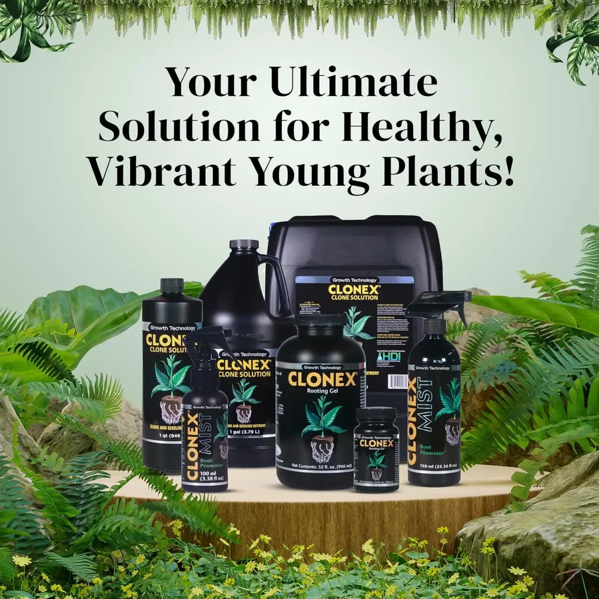 Clonex Rooting Gel 250ml (8.45 Fl Oz) | Promotes Root Initiation & Development for Plant Cuttings - view 3