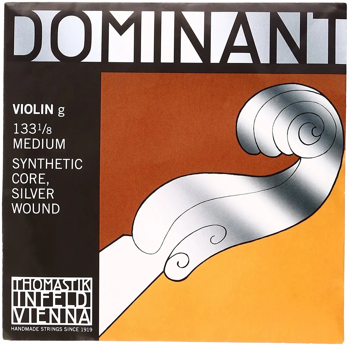 Thomastik-Infeld Dominant Violin G String 1/8 Size Medium Tension Silver Wound | Clear & Balanced Tone - main product image