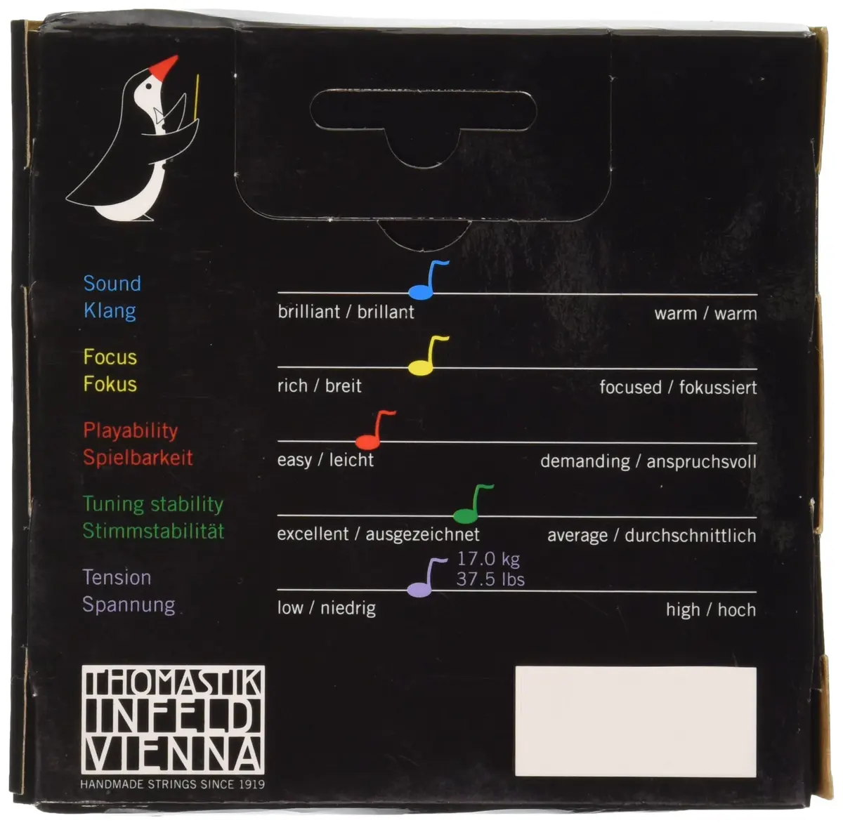 Thomastik-Infeld Dominant Violin Strings Set 1/8 Size Medium Tension 4-Pack | Clear & Balanced Tone - view 2