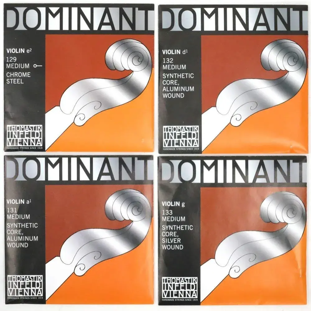 Thomastik-Infeld Dominant Violin Strings Medium Tension Set (Aluminum Wound A & D, Silver Wound G) | Synthetic Core - view 5
