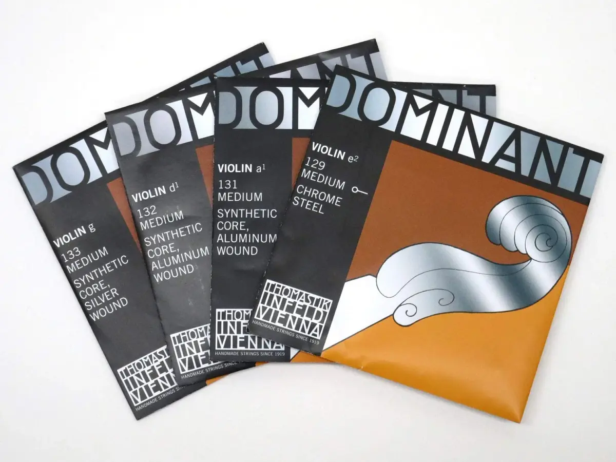 Thomastik-Infeld Dominant Violin Strings Medium Tension Set (Aluminum Wound A & D, Silver Wound G) | Synthetic Core - view 2