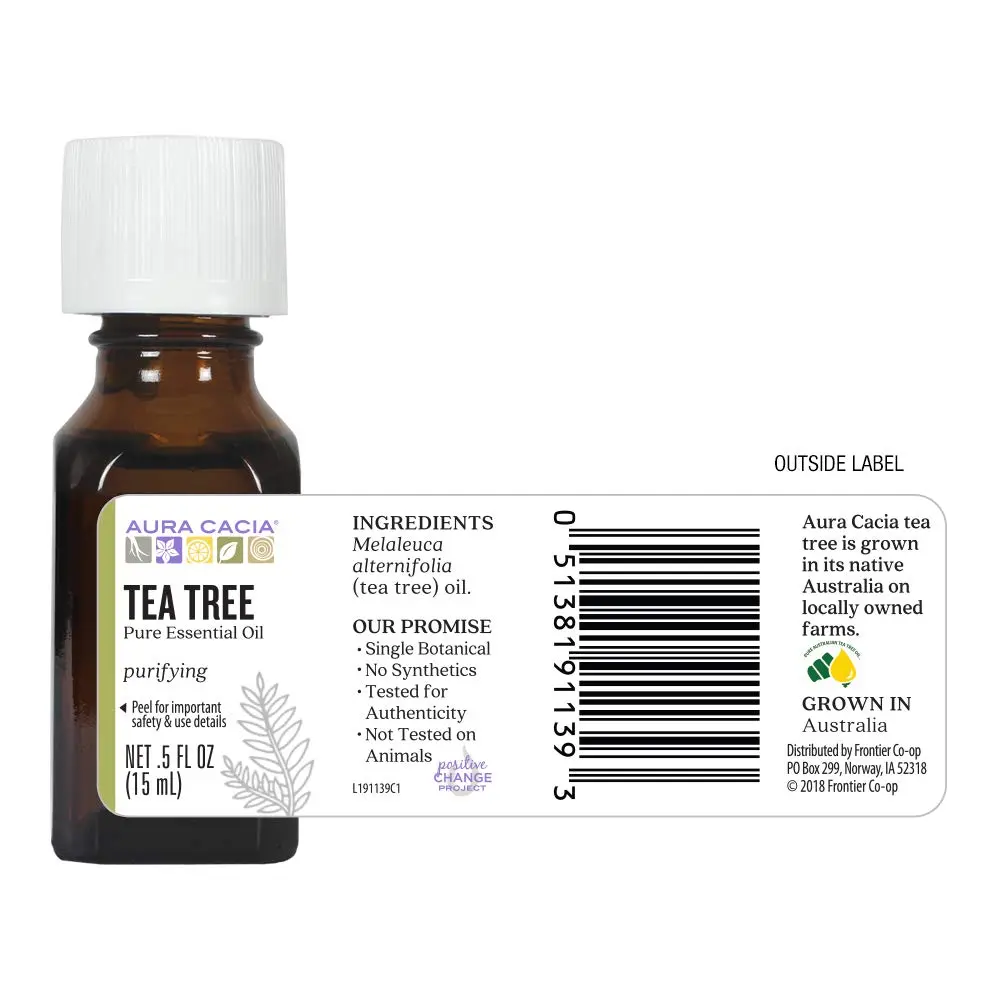 Aura Cacia Tea Tree Essential Oil 15 ml | Pure, GC/MS Tested for Purity, Australian Melaleuca alternifolia - view 5