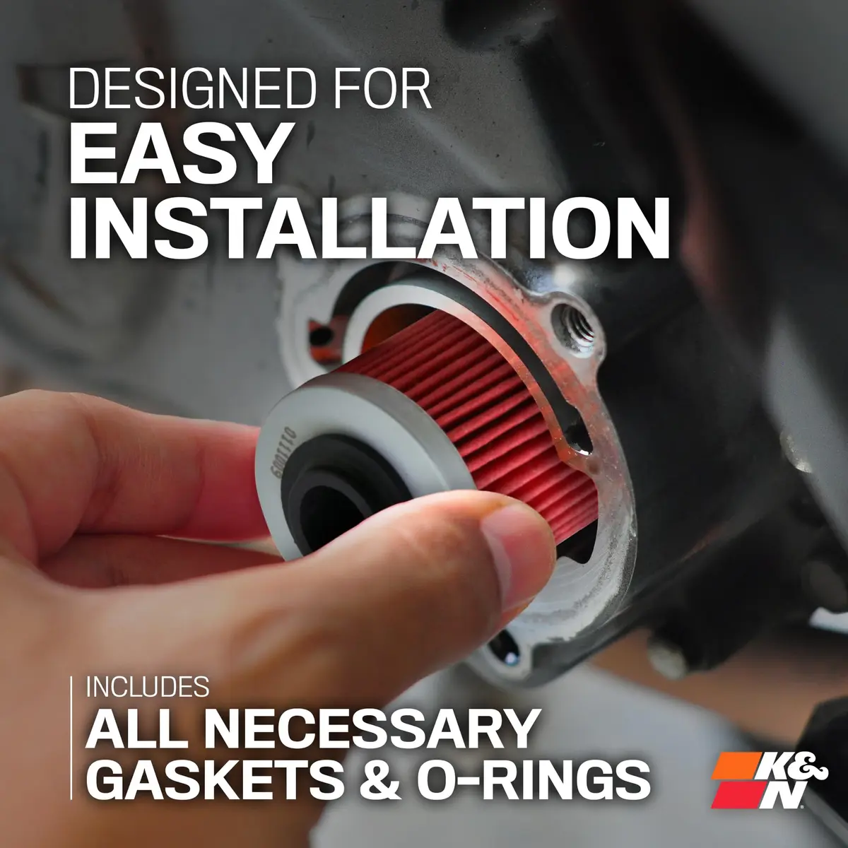 K&N Motorcycle Oil Filter KN-132 | High Performance Synthetic, Up to 20,000 Miles - view 4