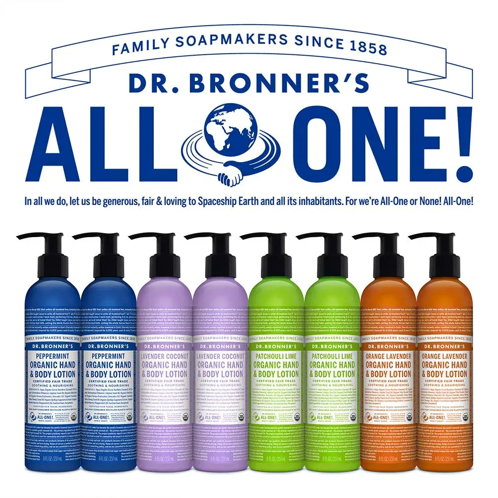 Dr. Bronner's Organic Lotion Patchouli Lime 236ml (8 Fl Oz) | USDA Organic & Fair Trade Ingredients - view 6
