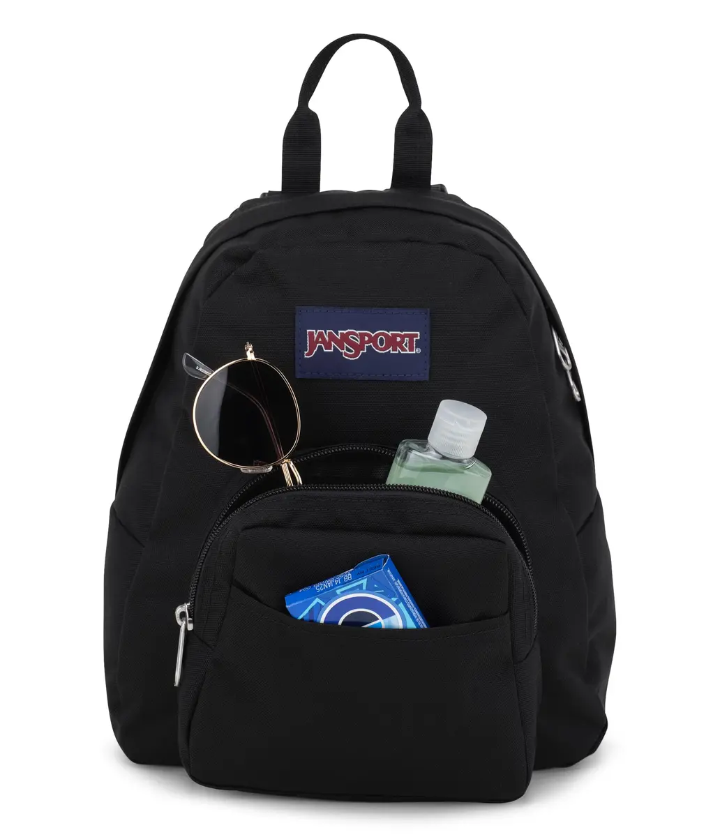 JanSport Half Pint Mini Backpack 10.2 L | Durable Black Bag with Adjustable Straps - view 3