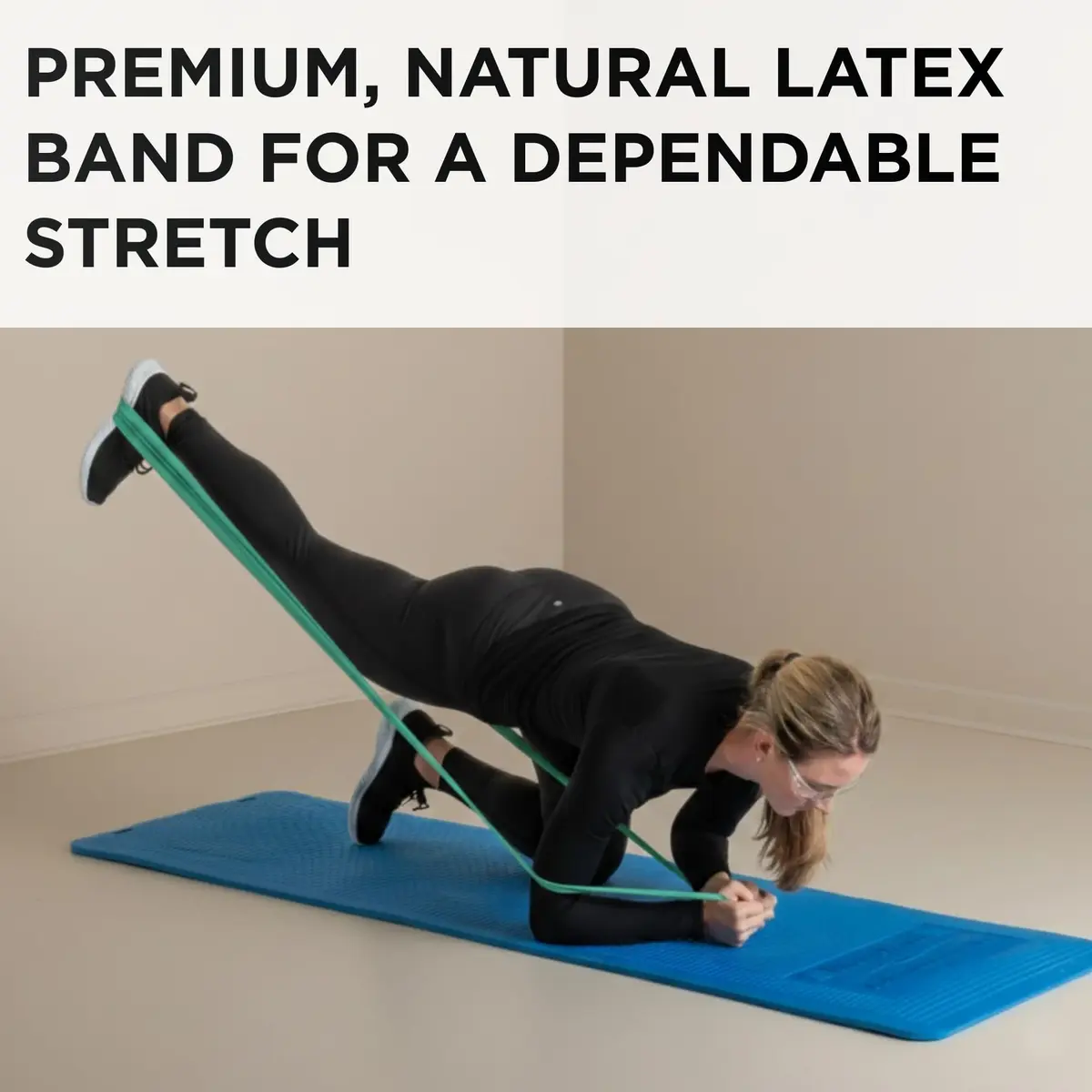 THERABAND Resistance Bands, Latex Exercise & Rehab Band, Green - Heavy | Portable 6 Yard System - view 4