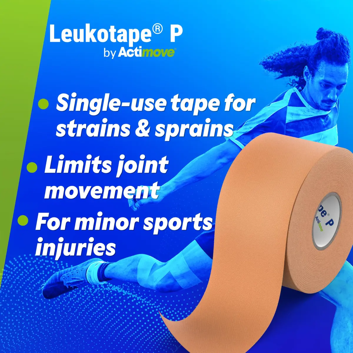 Leukotape P Adhesive Strapping Tape 3.8cm x 13.7m (1.5 in x 15 yds) | Rigid Support for Sports Injuries - view 4