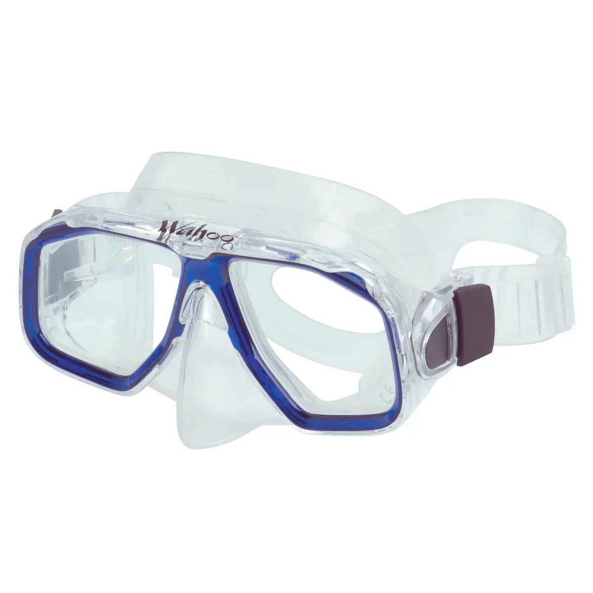 AKONA Wahoo Jr Snorkeling Mask with Silicone Skirt and Tempered Glass | Youth Size, Blue - main product image