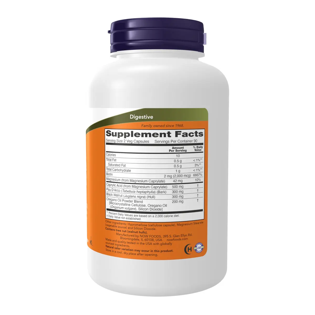 NOW Candida Support with Pau D'Arco, Oregano Oil, 180 Veg Caps | Supports Gut Balance - view 2
