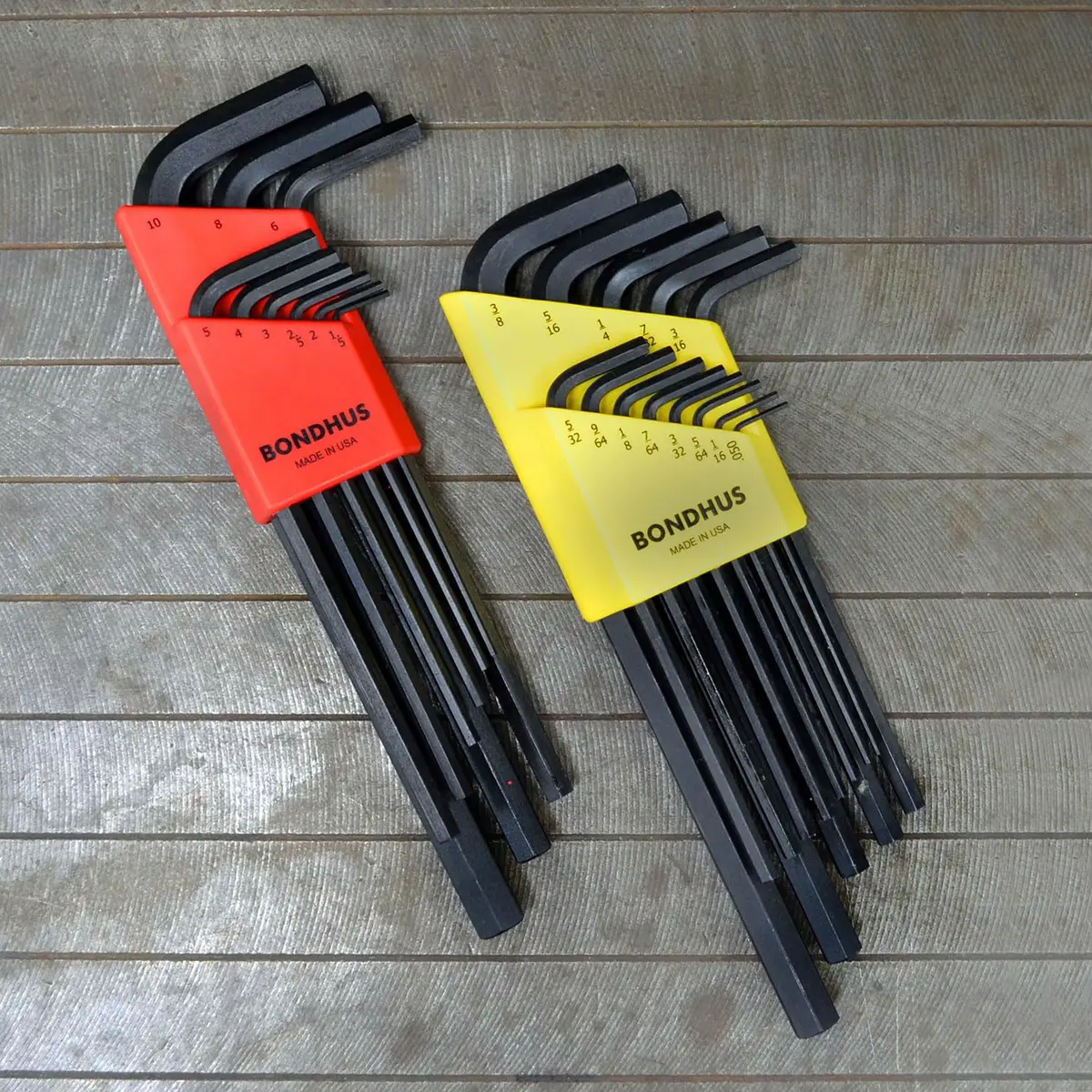 Bondhus 22199 Hex L-Wrench Set, Long Length, 1.5-10mm & 0.050-3/8" | Protanium Steel - view 5