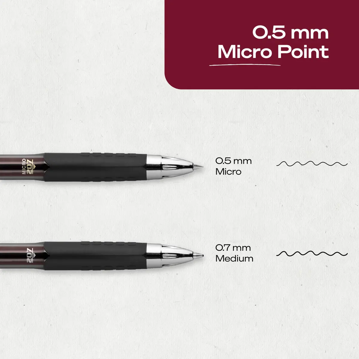 Uni-Ball 207 Gel Pens, Red Ink, 0.5mm Micro Point, Retractable, 12 Count | Precise, Water-Resistant Writing - view 5