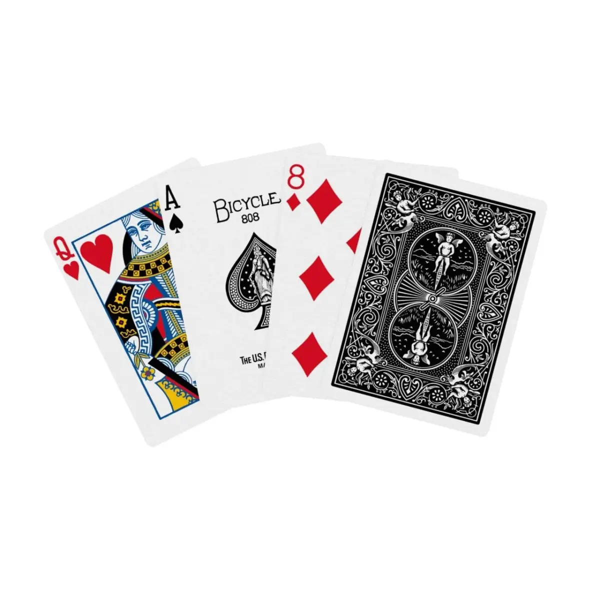 Bicycle Black Playing Cards Standard Index Poker Size Classic Deck | Made in USA - view 3