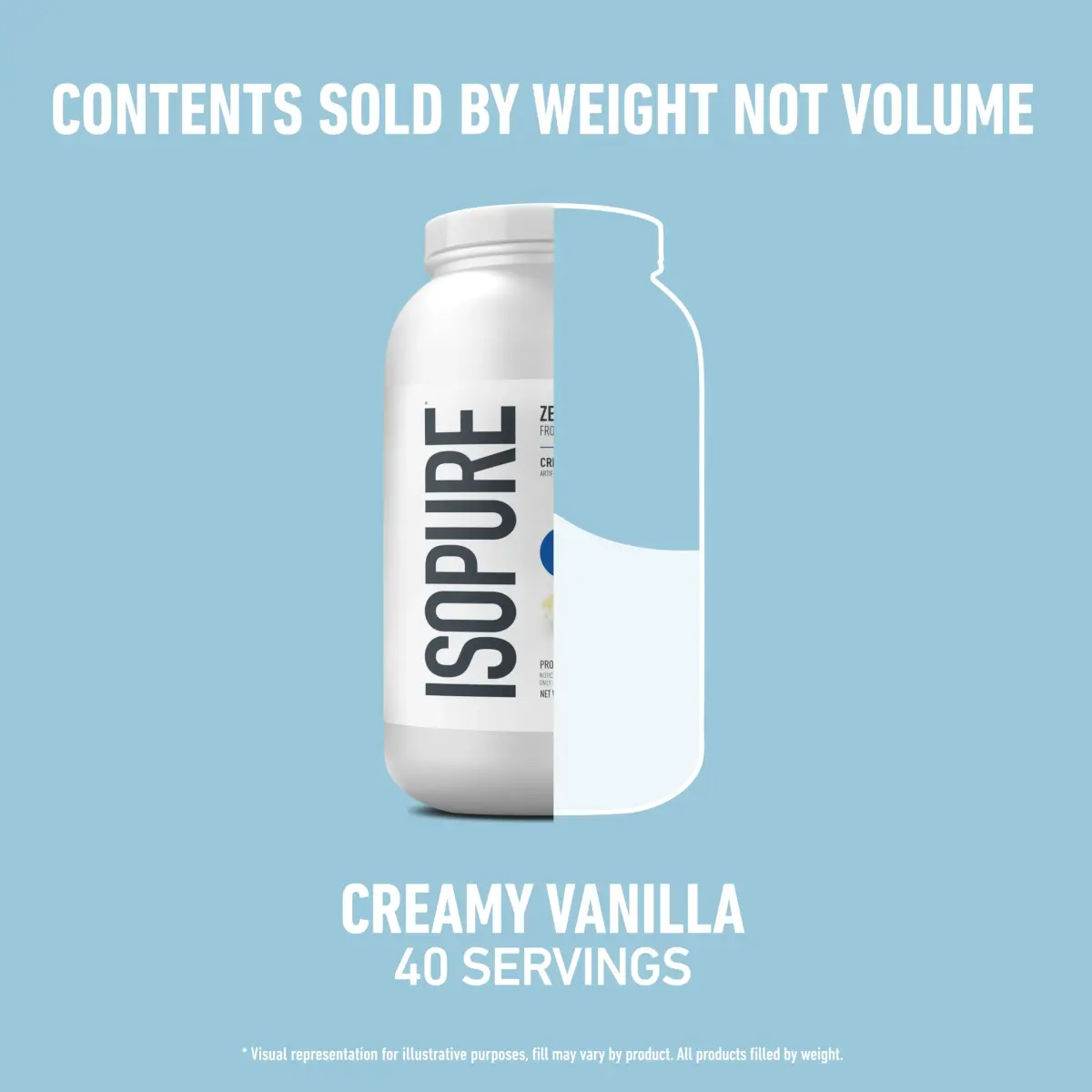 Isopure Zero Carb Whey Protein Isolate Powder Creamy Vanilla 1.36 kg (3 LB) | 25g Protein Per Serving, Gluten & Lactose Free - view 9