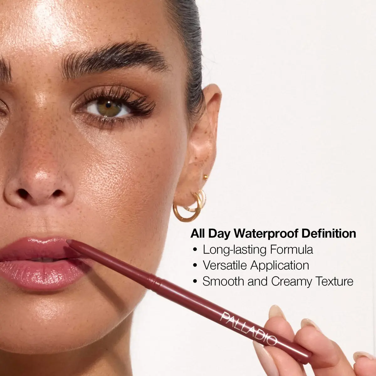Palladio Retractable Waterproof Lip Liner Red Rose | Long-Lasting, Smudge-Proof, Botanical Infused - view 6