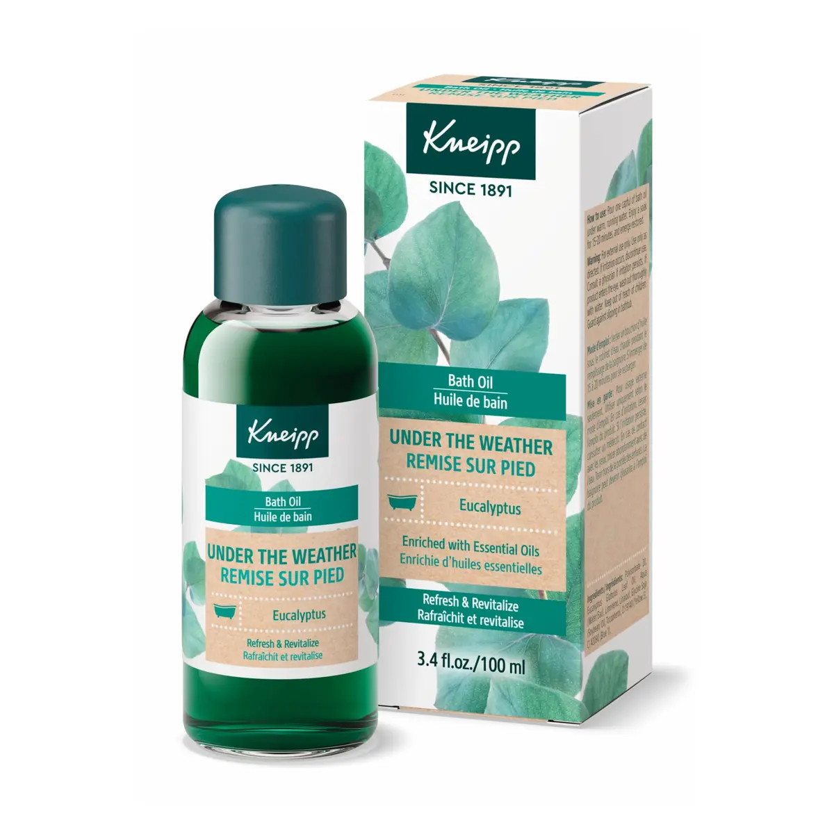 Kneipp Under The Weather Eucalyptus Bath Oil | Respiratory Wellness & Vegan Formula (70-120 chars) - main product image