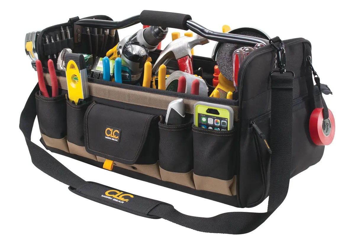 Custom Leathercraft WORK GEAR 1579 20 Inch Tool Box | 27 Pockets, Soft Sided, Open Top - view 2