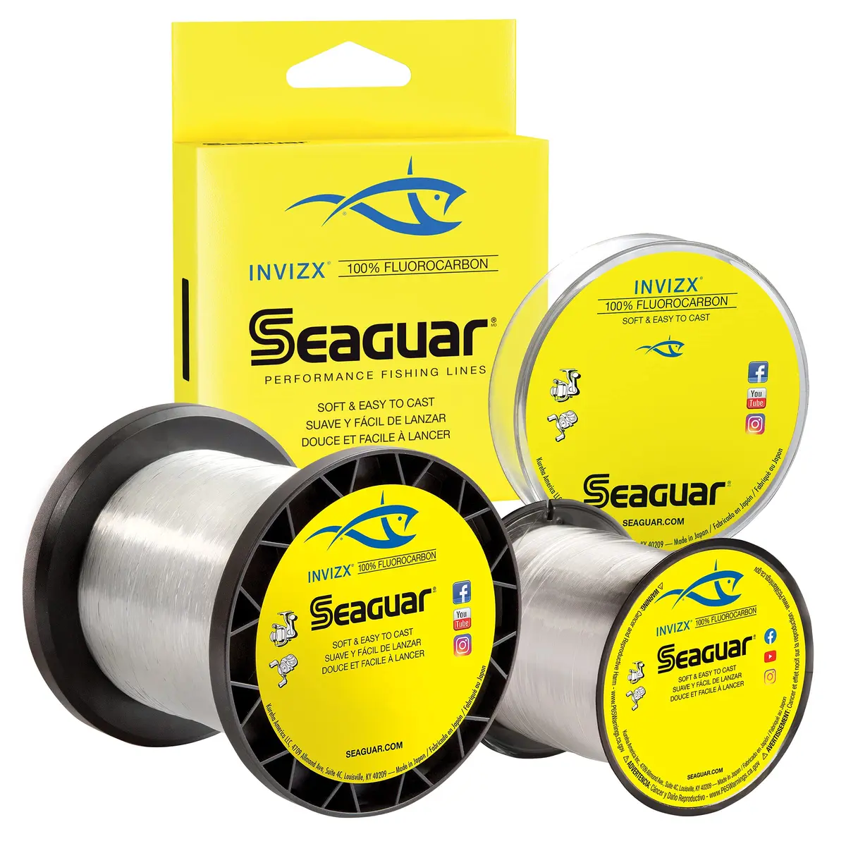 Seaguar Invizx Freshwater Fluorocarbon Fishing Line 4lbs | Virtually Invisible & Low Memory (70-120 chars) - main product image
