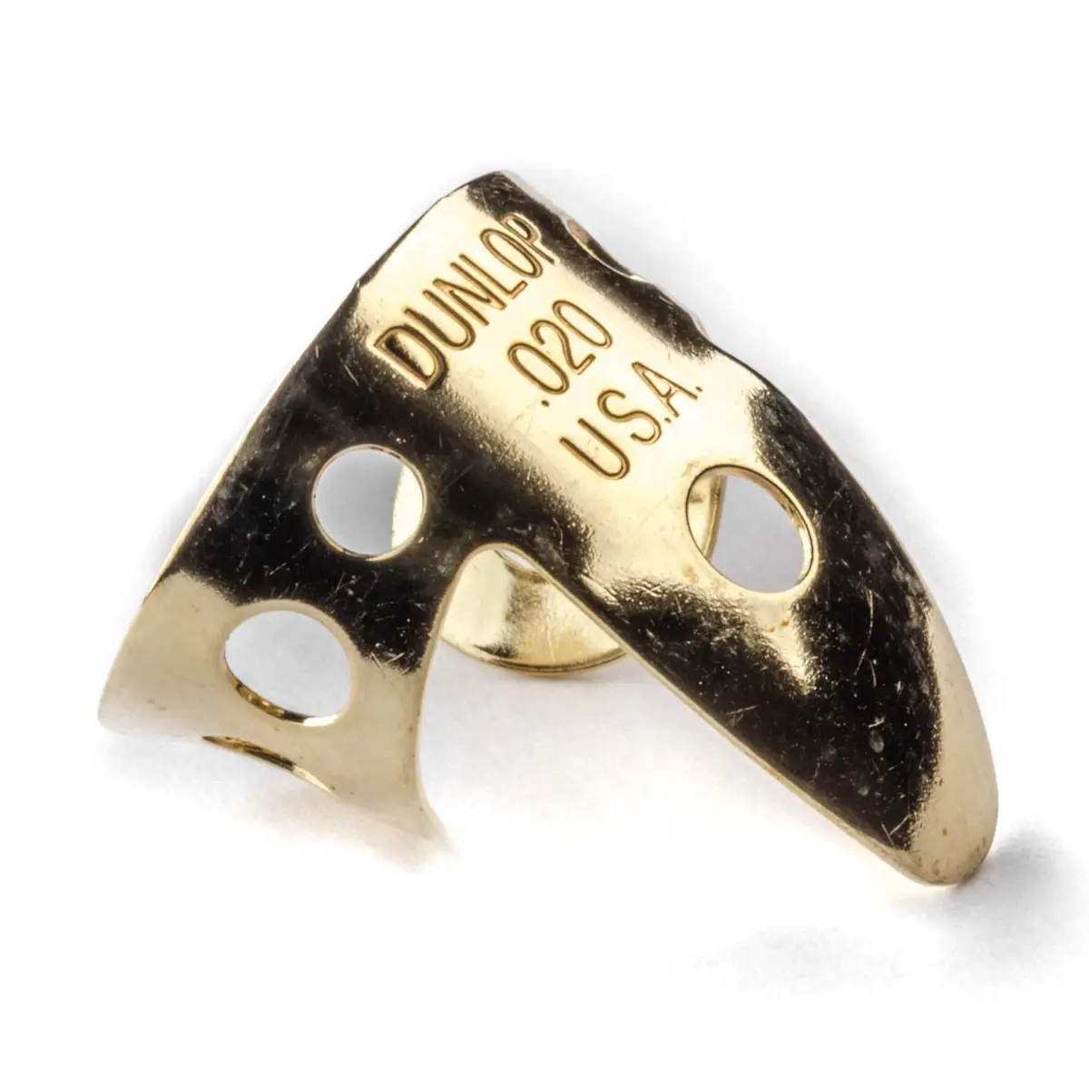 Jim Dunlop Brass Fingerpicks .020 Inch Gauge | 20 Picks Per Tube - view 2
