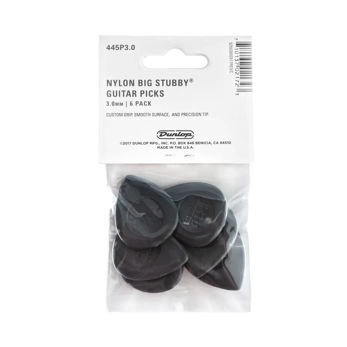 Jim Dunlop Big Stubby Nylon Guitar Picks 3.0mm - 6 Pack | Precision Tip & Custom Grip - view 5