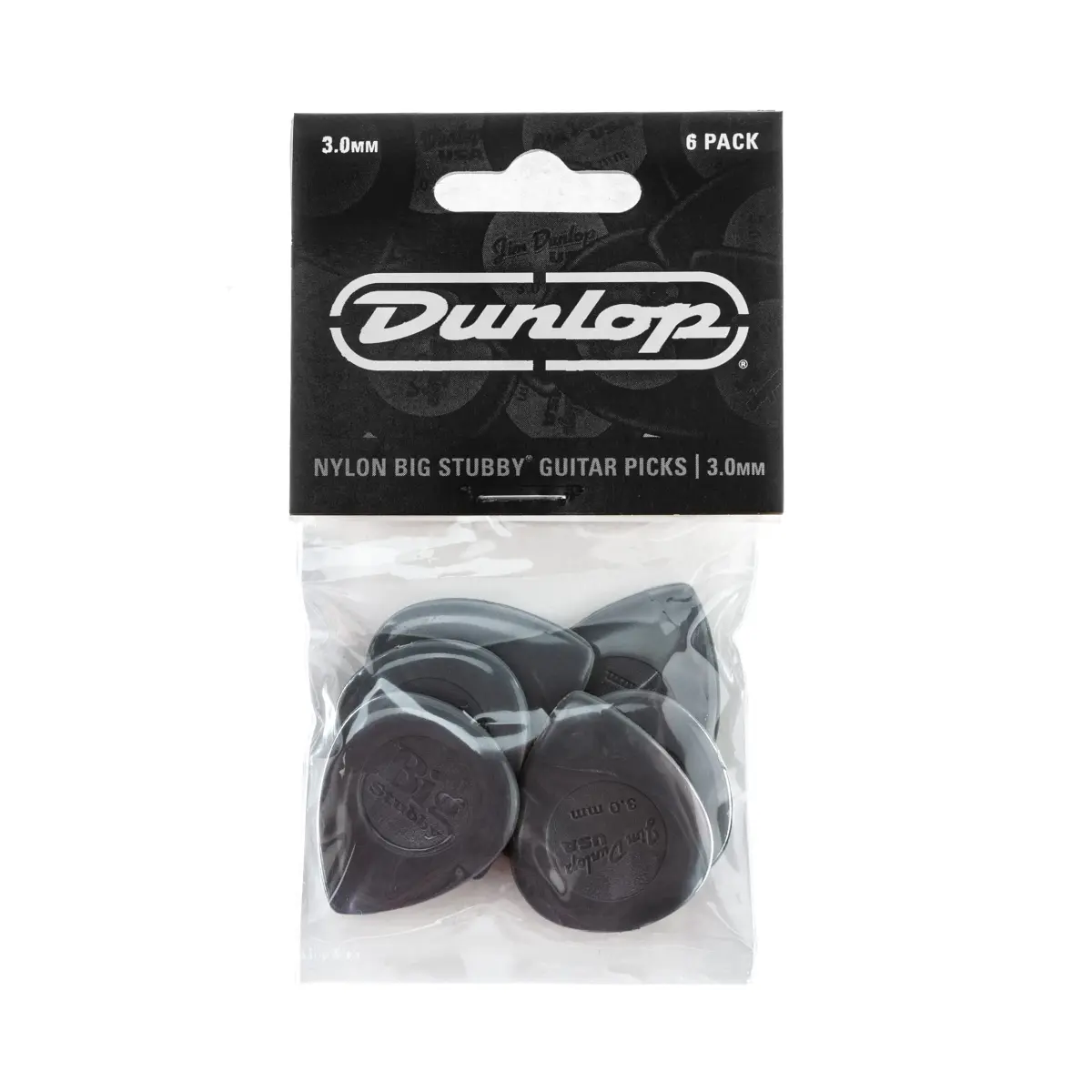 Jim Dunlop Big Stubby Nylon Guitar Picks 3.0mm - 6 Pack | Precision Tip & Custom Grip - view 4