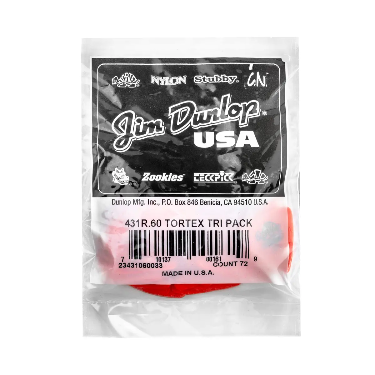 Jim Dunlop Tortex Triangle Pick 0.60mm | Orange, 72 Pack, Guitar & Bass Accessory - view 4