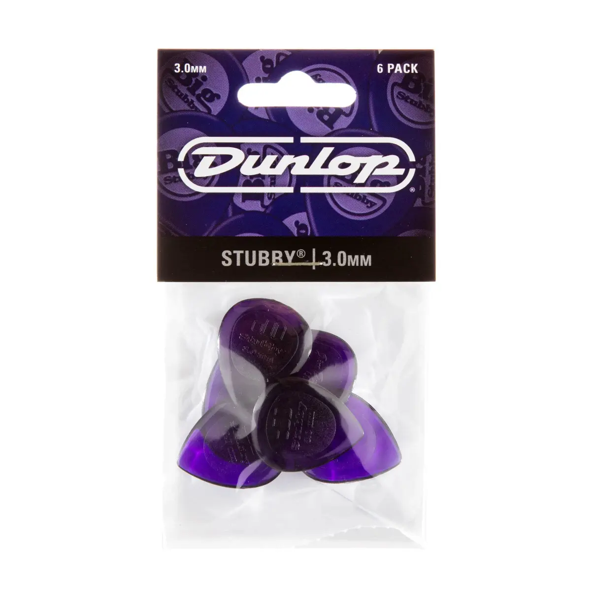 Jim Dunlop Stubby 3.0mm Guitar Picks - 6 Pack | Powerful Grip & Smooth Release - view 4