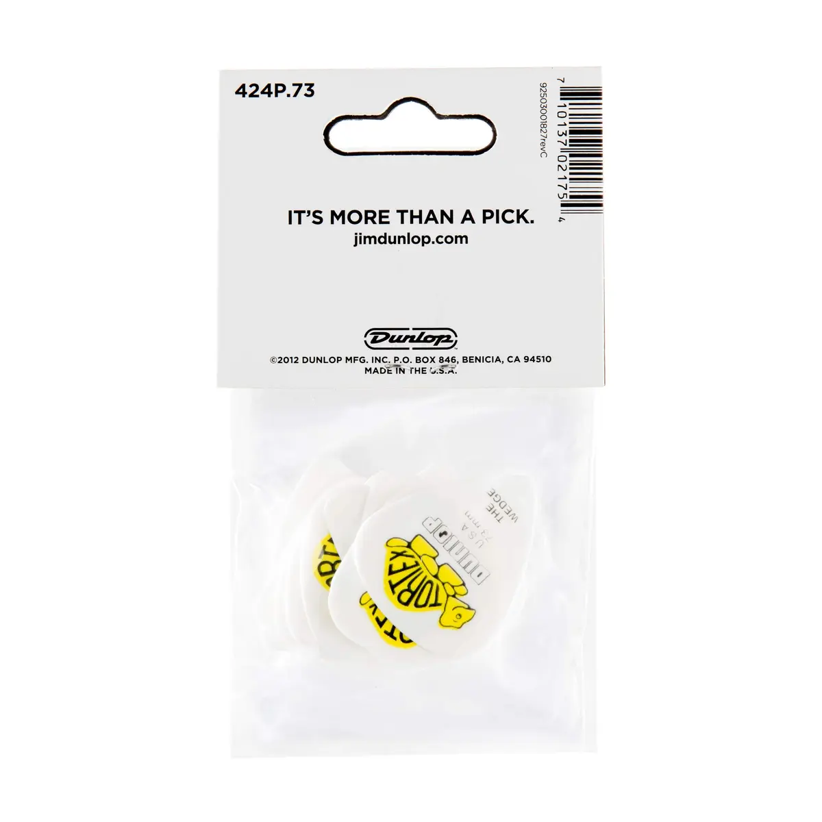 Jim Dunlop Tortex® Wedge Pick .73MM | Bright, Durable, USA-Made Guitar Pick - view 6